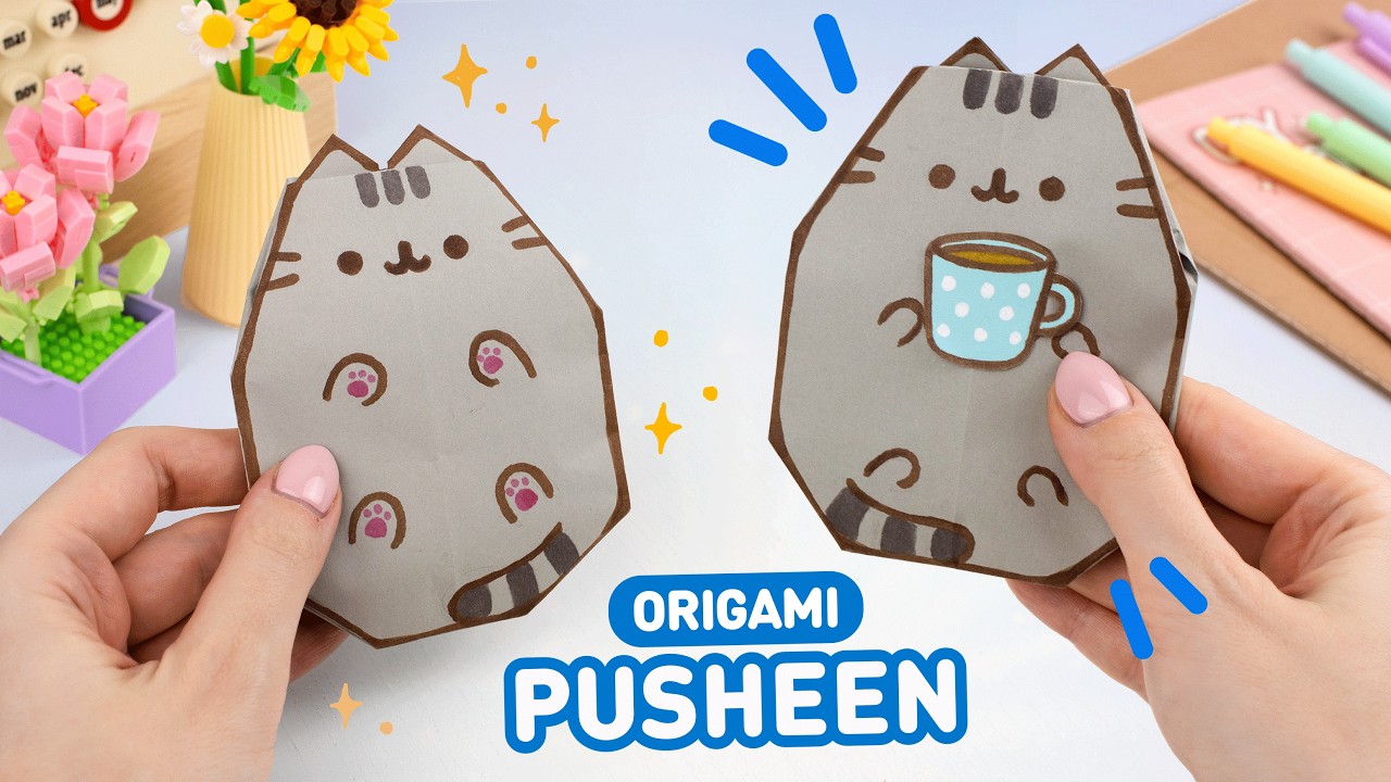 How to Make a Paper Squishy: Origami Pushin Cat Tutorial